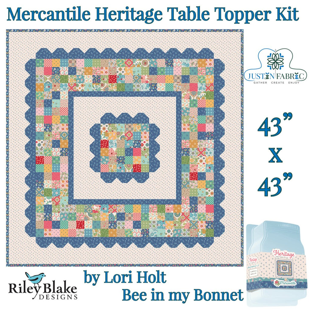 Mercantile Heritage Boxed Table Topper Kit by Lori Holt | Riley Blake Designs, SKU: KT-14381 Pre-order for January 2024 -KT-14381 - Justin Fabric!