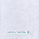 Craft Felt Fabric 72'' Solid White - High-Quality DIY Craft Material -FT-149340 - Justin Fabric!