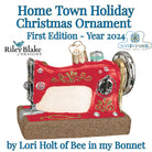 Lori Holt Home Town Holiday Christmas Ornament - Hand-Painted Sewing Machine - Limited Edition | Riley Blake Designs Pre-order (July 2024) -ST-36038 - Justin Fabric!