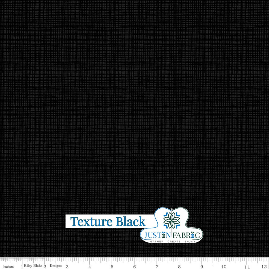 Texture Black Yardage - Sandy Gervais | Riley Blake Designs, SKU: C610-BLACK -C610-BLACK - Justin Fabric!
