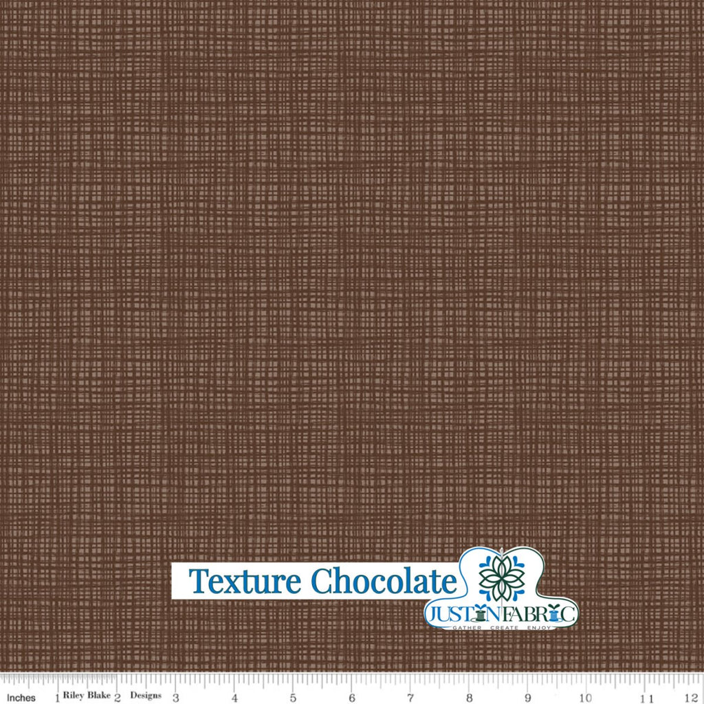 Texture Chocolate Yardage - Sandy Gervais | Riley Blake Designs SKU: C610-CHOCOLATE -C610-CHOCOLATE-1 - Justin Fabric!