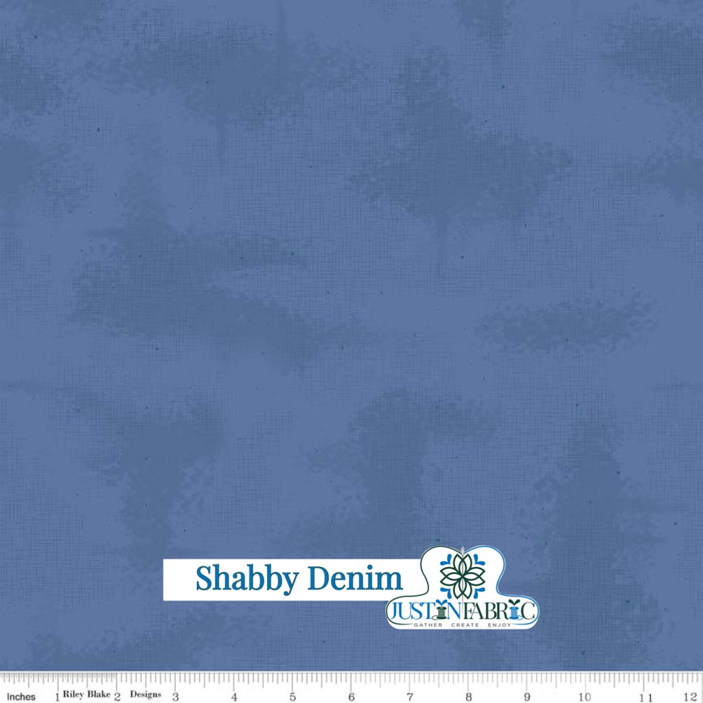 Shabby Denim Yardage - Lori Holt | Riley Blake Designs SKU: C605-DENIM -C605-DENIM - Justin Fabric!