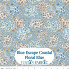 Blue Escape Coastal Floral Blue Cotton Yardage by Lisa Audit | Riley Blake Designs -C14512-BLUE - Justin Fabric!