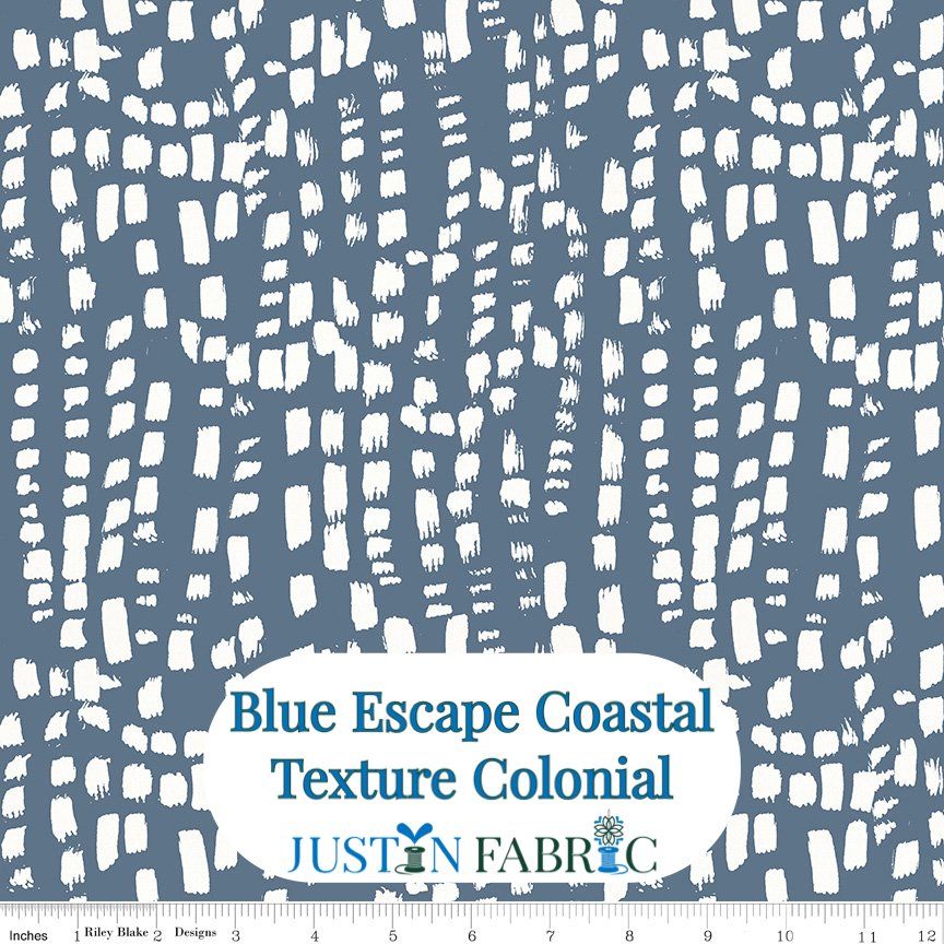 Blue Escape Coastal Texture Colonial Cotton Yardage by Lisa Audit | Riley Blake Designs -C14514-COLONIAL - Justin Fabric!