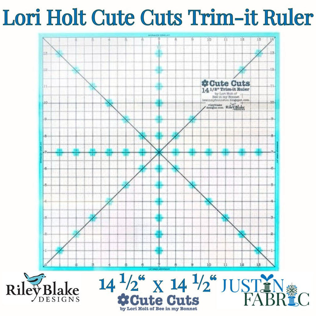 Lori Holt Cute Cuts Trim-it™ Ruler 14 1/2” x 14 1/2” | Riley Blake Designs -STTI-21862 - Justin Fabric!