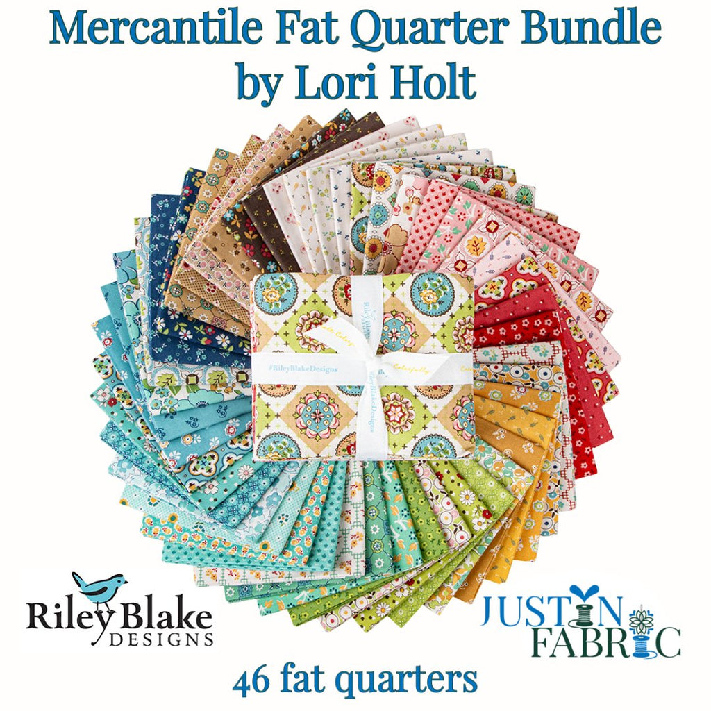 Mercantile Fat Quarter Bundle by Lori Holt - 46 pieces | Riley Blake Designs -FQ-14380-56 - Justin Fabric!