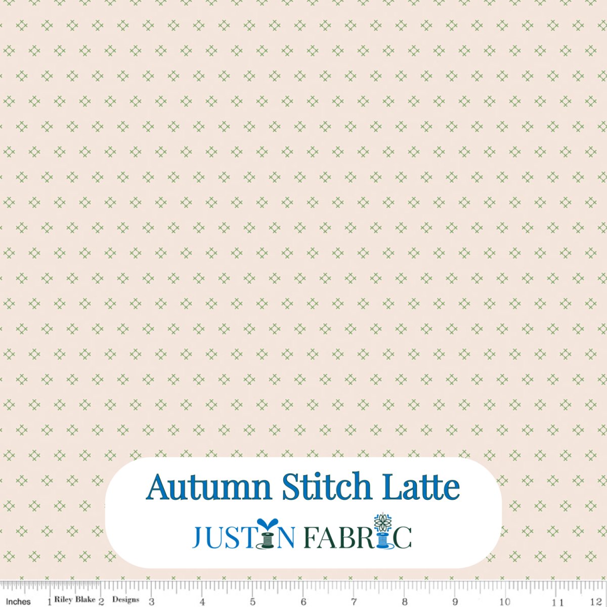 Autumn Stitch Background Latte Cotton Yardage by Lori Holt | Riley Blake Designs -C14658-LATTE - Justin Fabric!