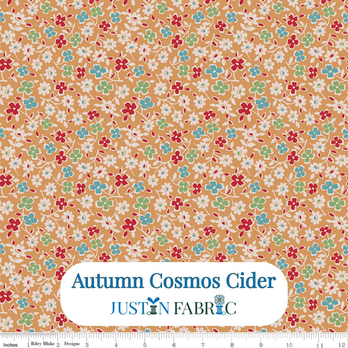 Autumn Cosmos Cider Cotton Yardage by Lori Holt | Riley Blake Designs -C14659-CIDER - Justin Fabric!