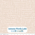 Autumn Words Background Latte Cotton Yardage by Lori Holt | Riley Blake Designs -C14667-LATTE - Justin Fabric!