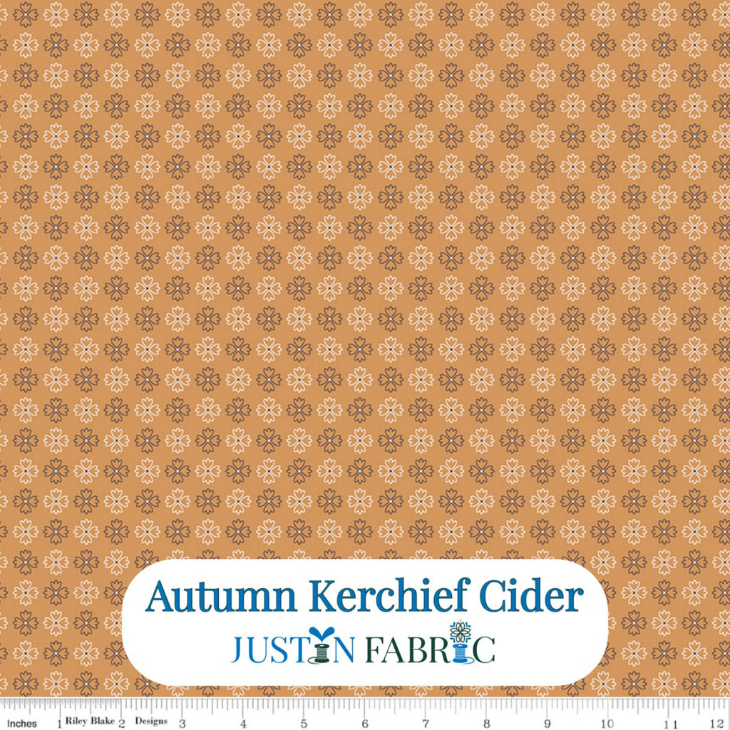Autumn Kerchief Cider Cotton Yardage by Lori Holt | Riley Blake Designs -C14668-CIDER - Justin Fabric!