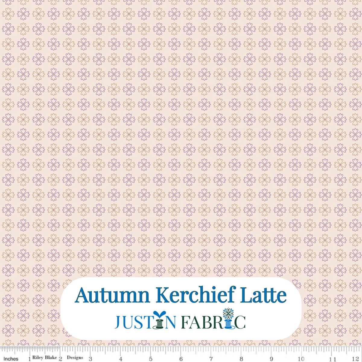 Autumn Kerchief Background Latte Cotton Yardage by Lori Holt | Riley Blake Designs -C14668-LATTE - Justin Fabric!