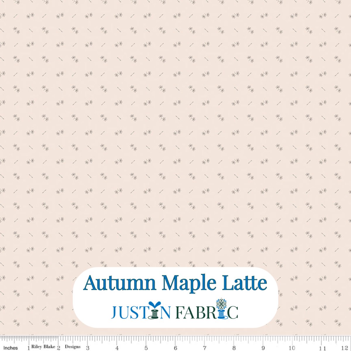 Autumn Maple Background Latte Cotton Yardage by Lori Holt | Riley Blake Designs -C14669-LATTE - Justin Fabric!