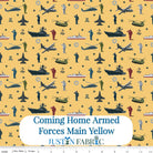 Coming Home Armed Forces Main Yellow Yardage by Vicki Gifford | Riley Blake Designs -C14420-YELLOW - Justin Fabric!