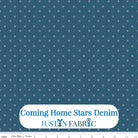 Coming Home Stars Denim Cotton Yardage by Vicki Gifford | Riley Blake Designs SKU: C14423-DENIM. Denim fabric featuring Tone-on-Tone Stars