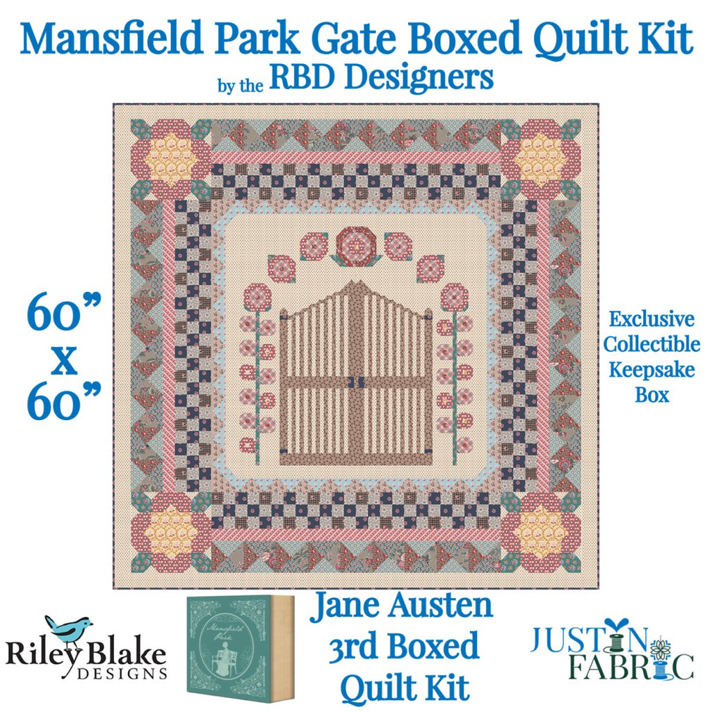 Mansfield Park Gate Boxed Quilt Kit by the RBD Designers | Riley Blake Designs - quilt top and box cover
