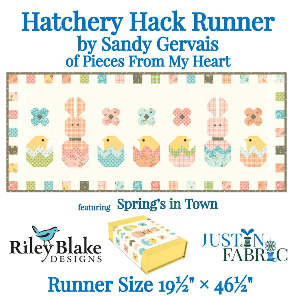 Hatchery Hack Runner Boxed Kit - Spring's in Town by Sandy Gervais | Riley Blake Designs KT-14210