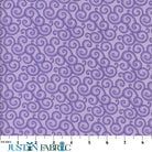 108" Wide Curly Swirly Lilac Cotton Flannel Yardage | Mook Fabrics