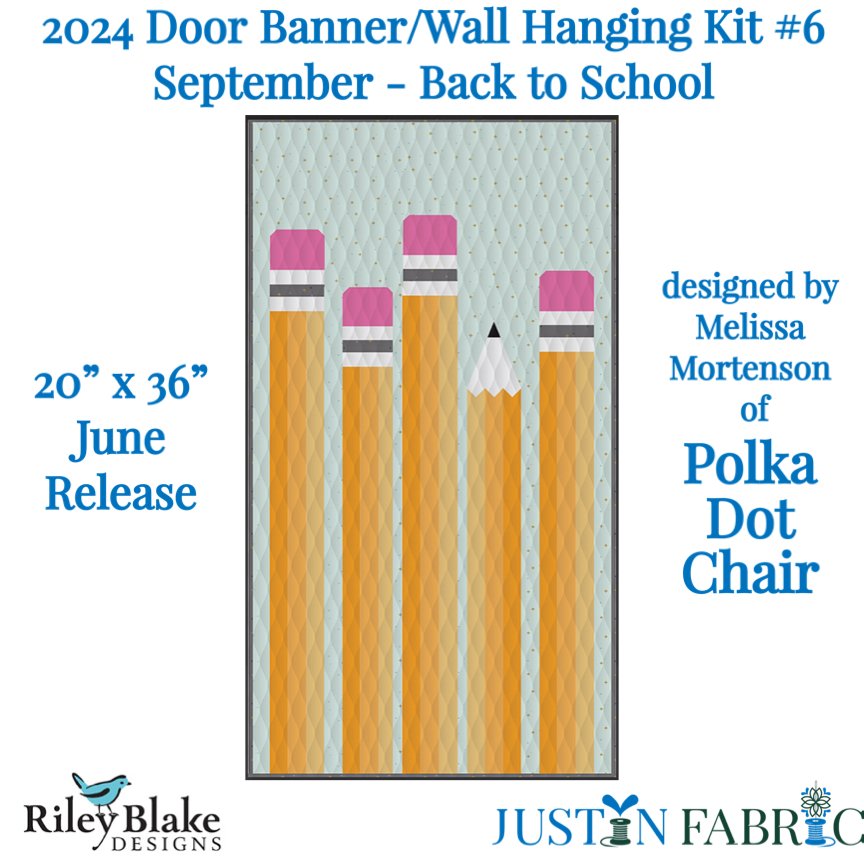 Back to School Door Banner Kit for September by Melissa Mortenson | Riley Blake Designs’ 2024 Kit of the Month Club #6 shipping June
