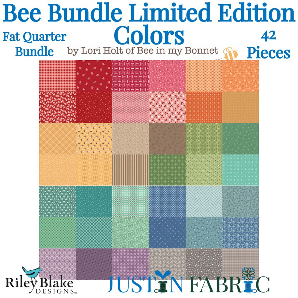Bee Bundle Limited Edition Fat Quarter Bundle Colors by Lori Holt - 42 Pieces | Riley Blake Designs Pre-Order (November 2024)