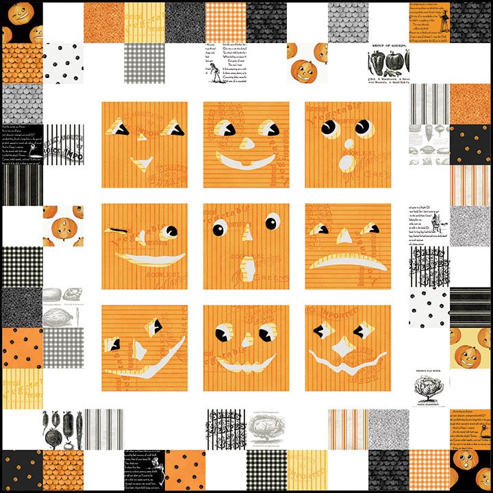 Patch Jacks Boxed Quilt Kit - Pumpkin Patch by J. Wecker Frisch | Riley Blake Designs Pre-Order (May 2024) -KT-14570 - Justin Fabric!