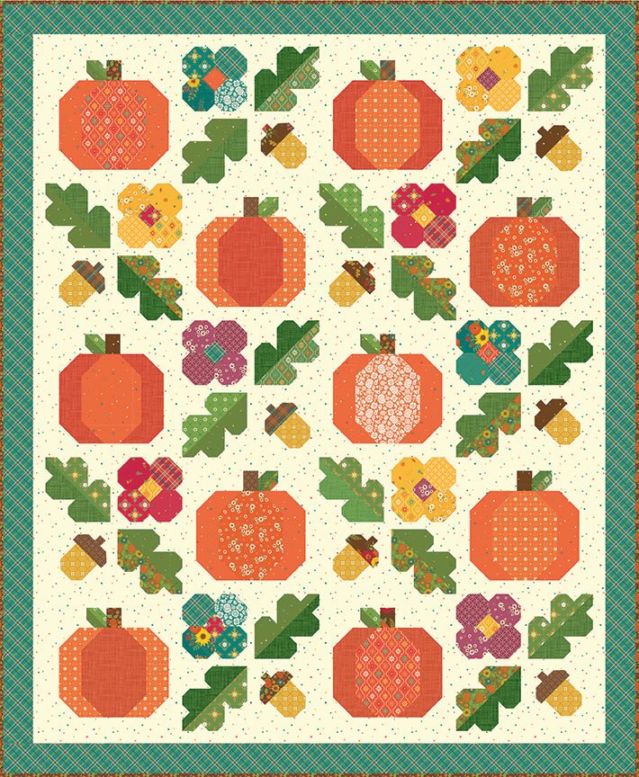 Under the Oaks Quilt Boxed Kit - Autumn Afternoon by Heather Peterson | Riley Blake Designs #KT-14870 quilt top