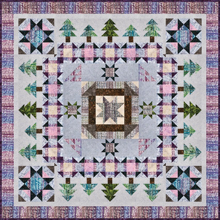 A Walk in the Woods Block of the Month Quilt Kit - Expressions Batiks by Beverly McCullough | Riley Blake Designs Pre-Order (December 2024) -KTBT-BOM2024 - Justin Fabric!