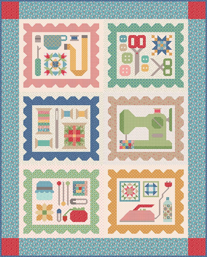 Lori Holt Mercantile Quilt Seeds™ Pattern Tea & Notions | Riley Blake Designs -ST-34022 - Justin Fabric!