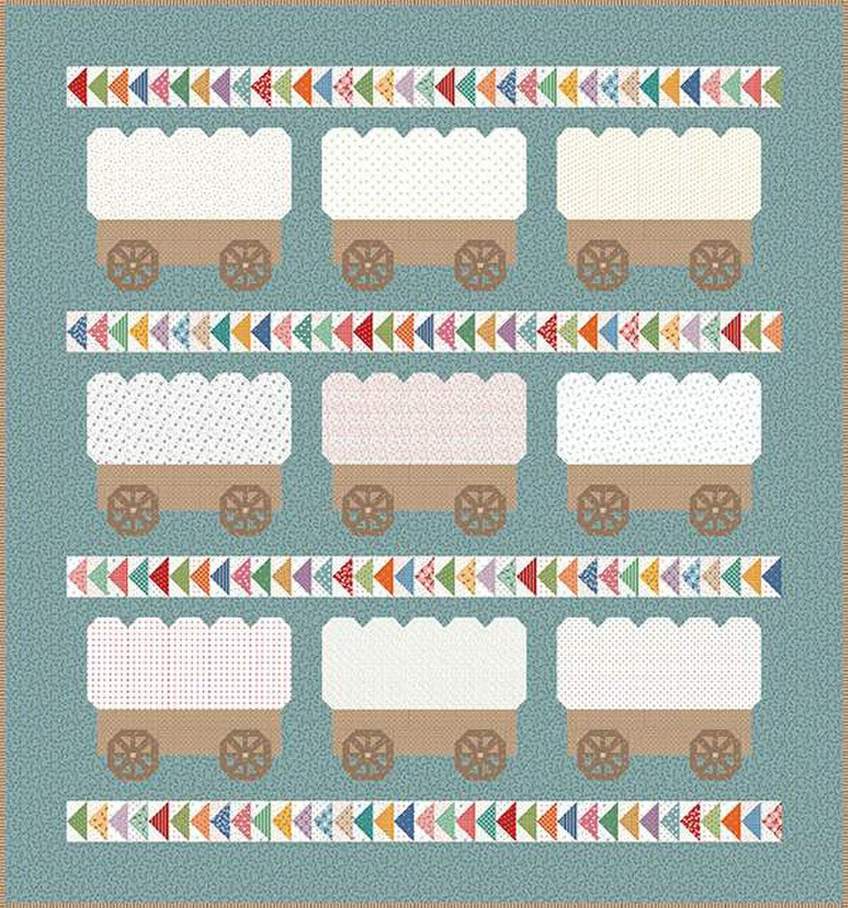 Prairie Home Book by Lori Holt of Bee in My Bonnet | It’s Sew Emma Wagon Quilt