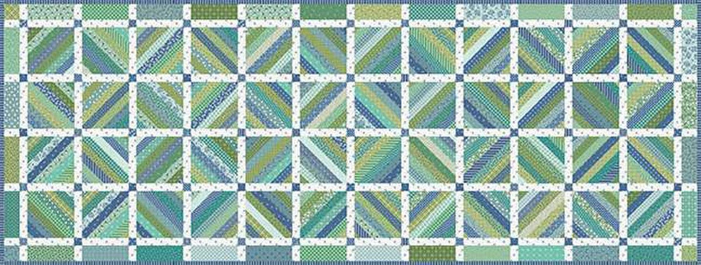 Prairie Home Book by Lori Holt of Bee in My Bonnet | It’s Sew Emma Blue/Teal/Green Runner