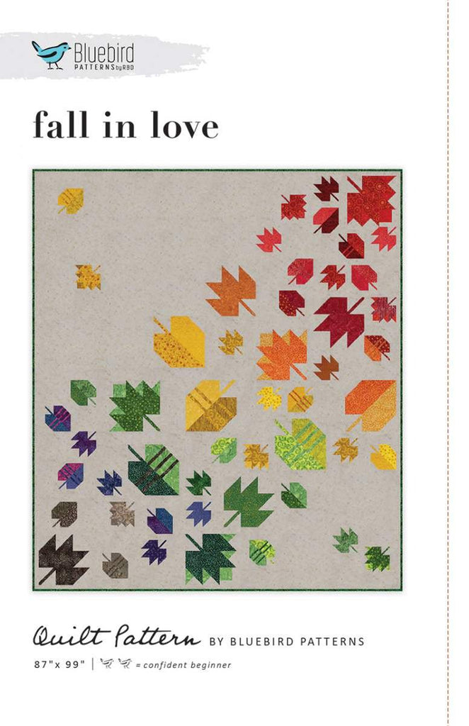 Bluebird Patterns Fall in Love with Batiks Pattern by RBD -P100-FALLINLOVE - Justin Fabric!