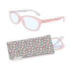 Lori Holt Reader Glasses 3.0 Strength - Pink Glasses with Gray Holder | # ST-24603 -ST-24603 - Justin Fabric!