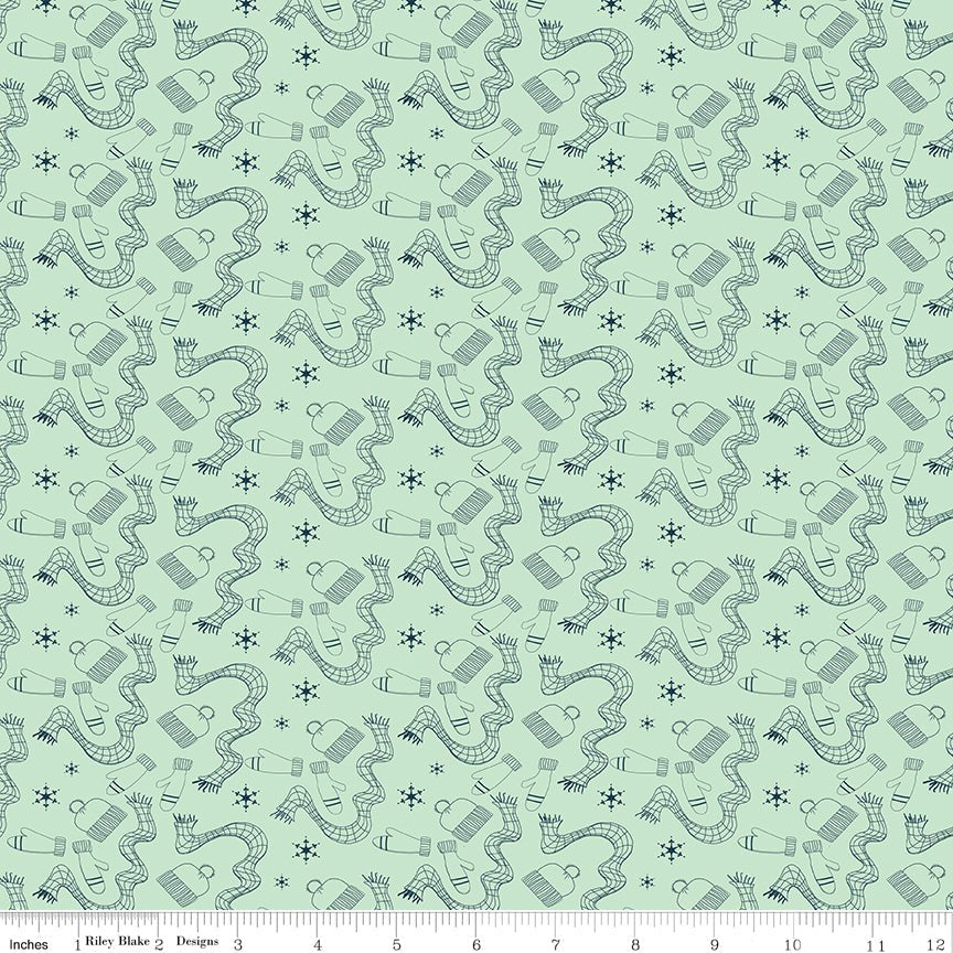 Arrival of Winter Gear Mint by Sandy Gervais for Riley Blake Designs Pre-order -C13523-MINT-1 - Justin Fabric!