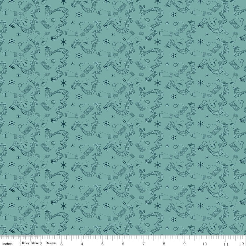 Arrival of Winter Gear Teal by Sandy Gervais for Riley Blake Designs Pre-order -C13523-TEAL-1 - Justin Fabric!