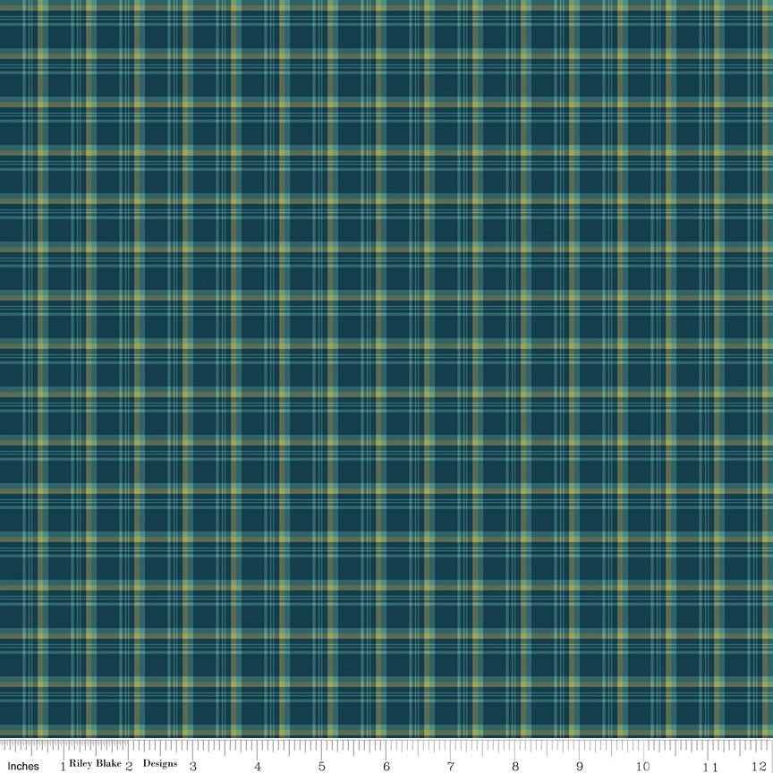 Arrival of Winter Plaid Navy End of Bolt by Sandy Gervais | SKU: C13524-NAVY -C13524-NAVY-32” - Justin Fabric!