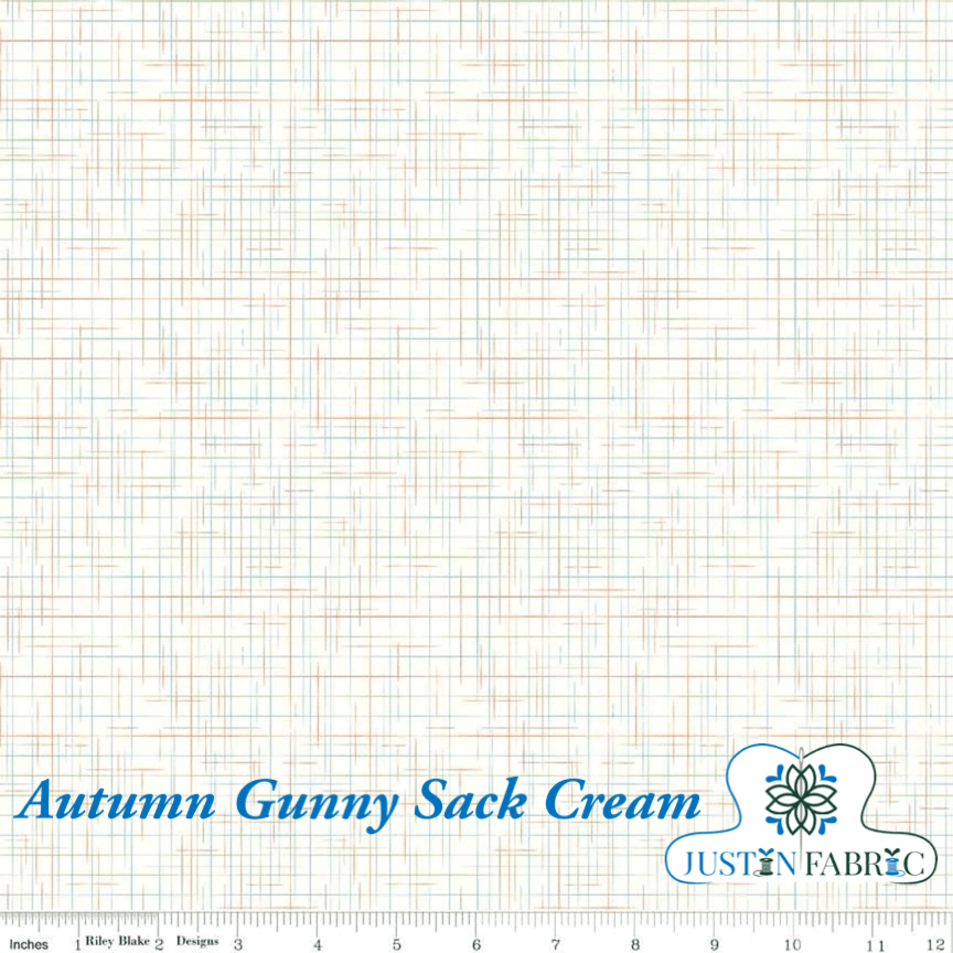 Autumn Gunny Sack Cream Yardage by Lori Holt for Riley Blake Designs -C7362-CREAM-1 - Justin Fabric!