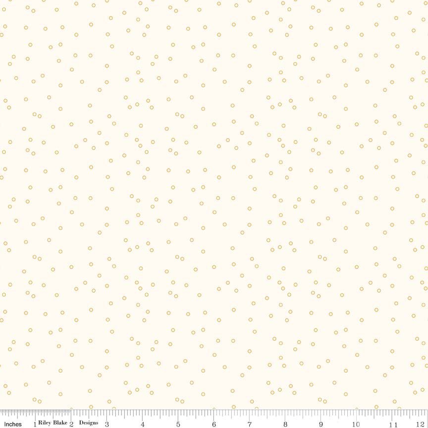 Bee Backgrounds Tiny Circle Honey Yardage | SKU: C6384-HONEY -C6384-HONEY - Justin Fabric!