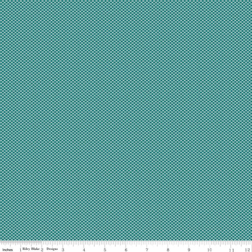 Bee Plaids October Teal by Lori Holt for Riley Blake Designs -C12026-TEAL-1 - Justin Fabric!