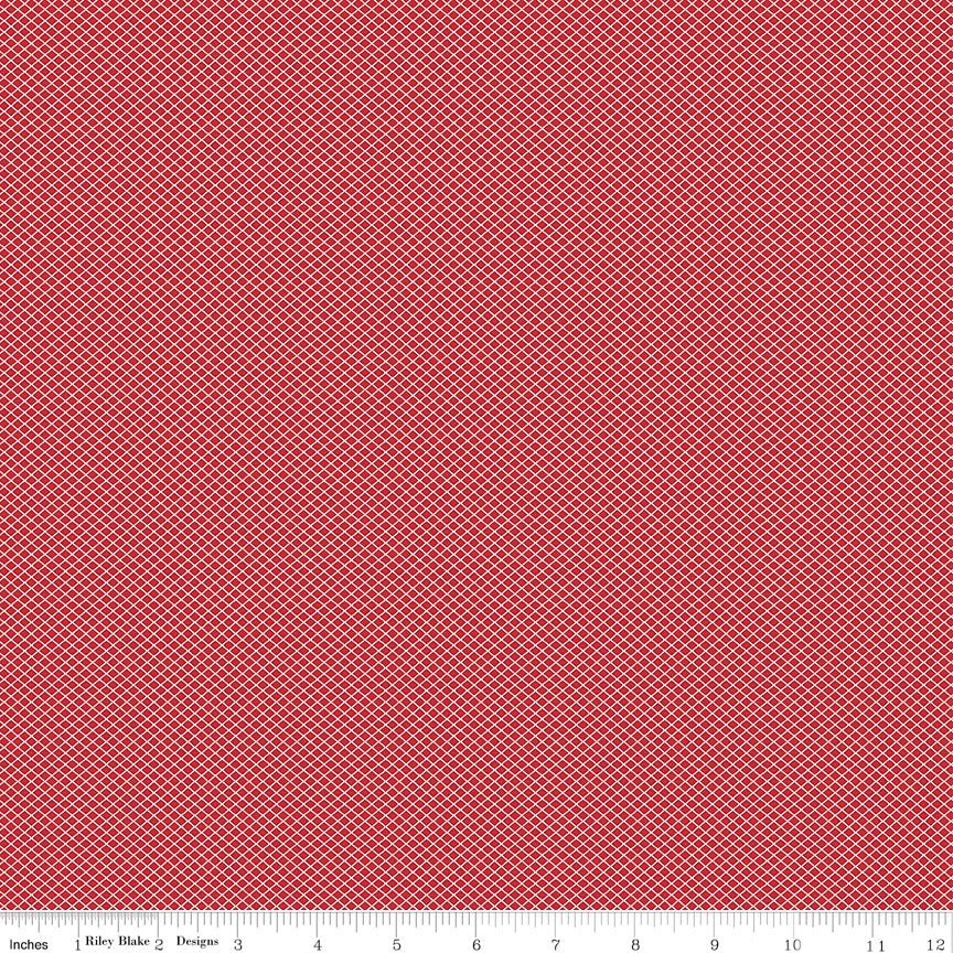 Bee Plaids October Red by Lori Holt for Riley Blake Designs -C12026-RED-1 - Justin Fabric!