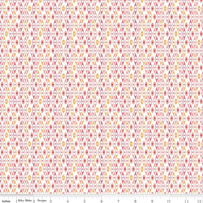Bee Vintage Edith Pink by Lori Holt for Riley Blake Designs #C13084 -C13084-PINK-1 - Justin Fabric!