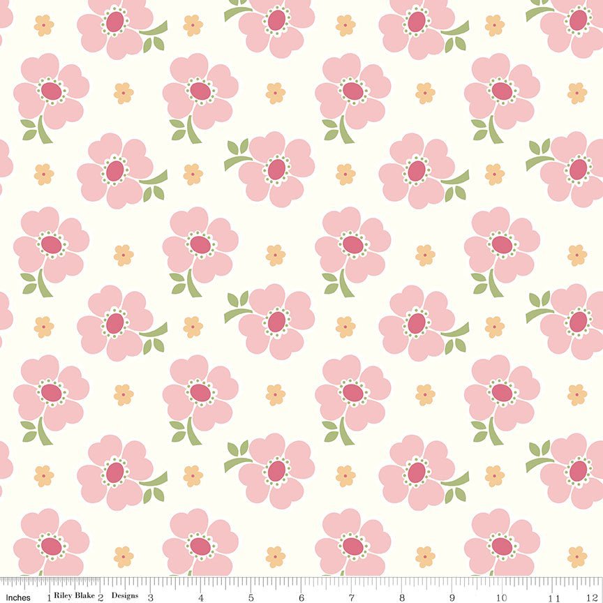 Bee Vintage Pink Wide Back by Lori Holt for Riley Blake Designs -WB13092-PINK - Justin Fabric!