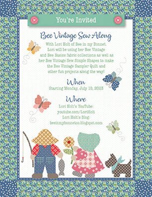 Bee Vintage Sampler Sew Along Quilt Kit by Lori Holt -BEEVINT-SAMP - Justin Fabric!
