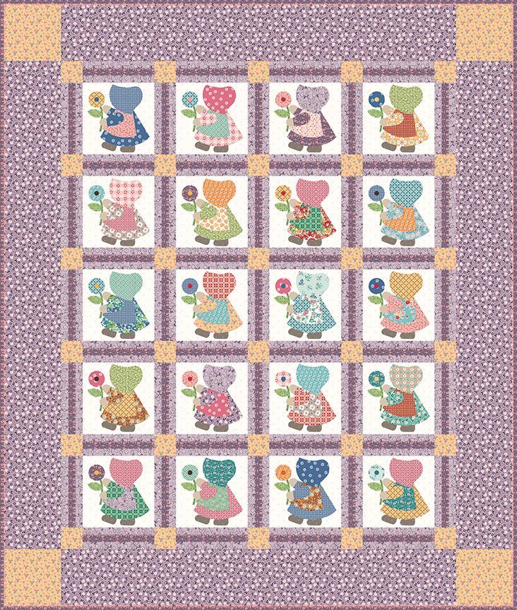 Bee Vintage Sunbonnet Sue Quilt Kit by Lori Holt for Riley Blake Designs -BEE-VINT-SUNB - Justin Fabric!