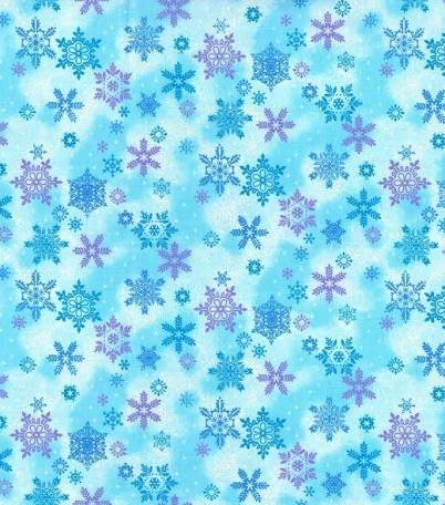 Blue Purple Snowflakes Glitter Yardage by Fabric Traditions -FAT16289-BS - Justin Fabric!