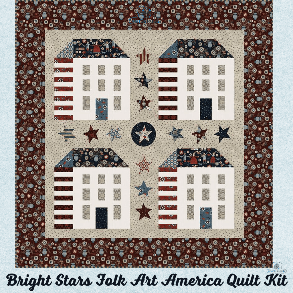 Bright Stars Folk Art America Quilt Boxed Kit Preorder-RBD Designers -KT-13100 - Justin Fabric!