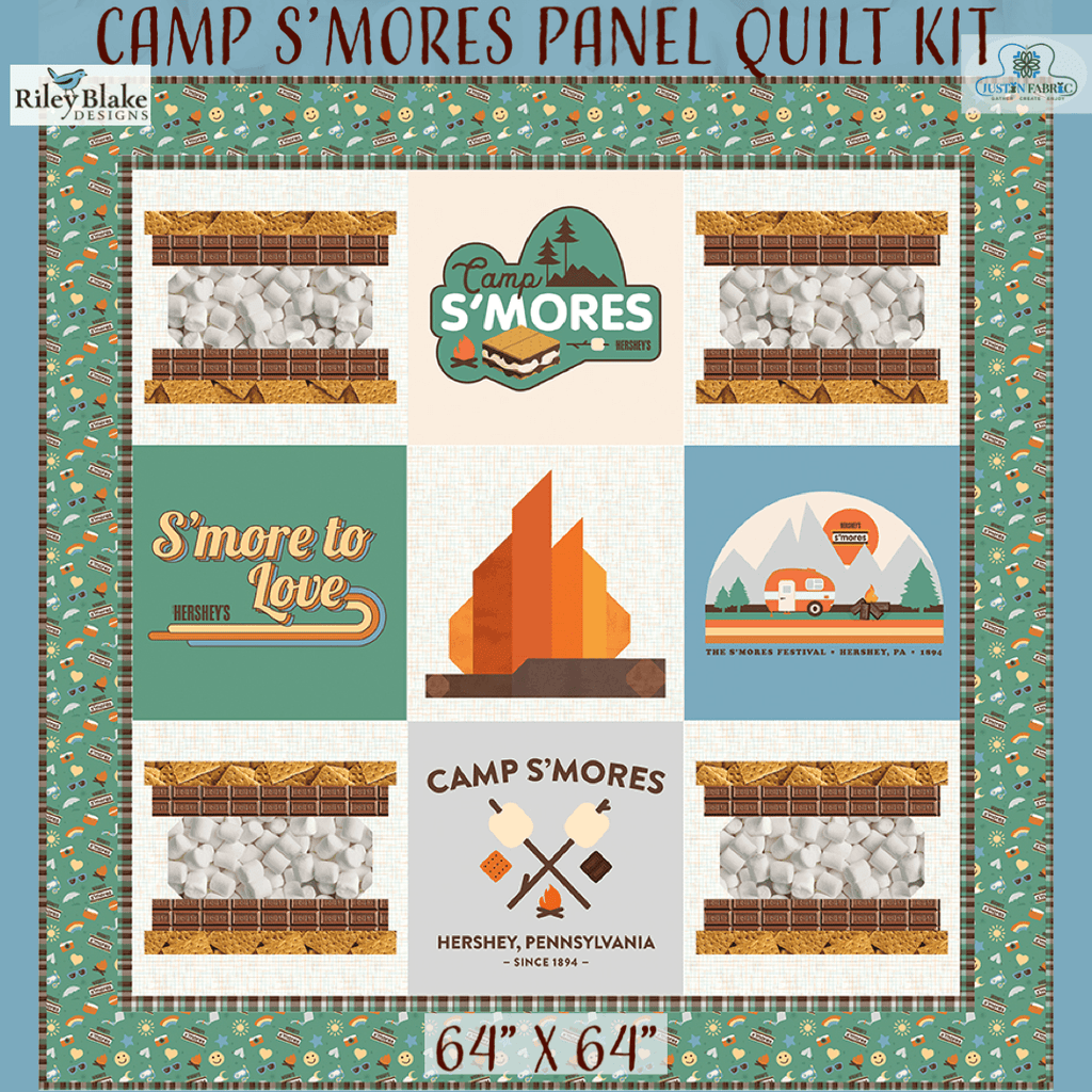 Camp S’mores Panel Quilt Kit by The RBD Designers for Riley Blake Designs Pre-order -KT-CAMPSMORES - Justin Fabric!