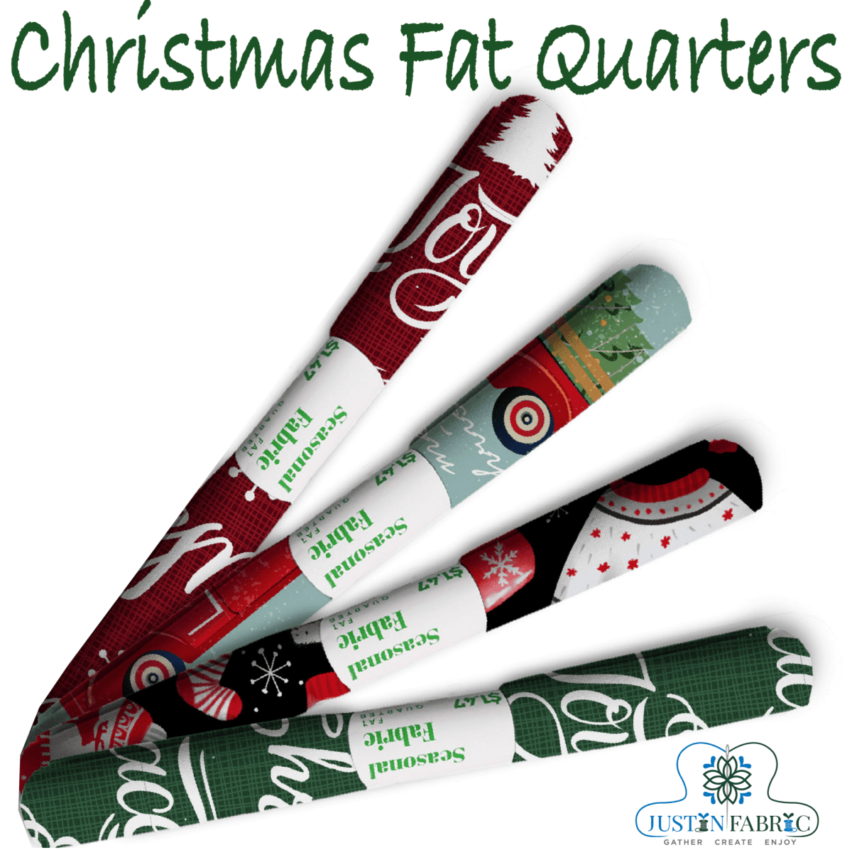 Christmas Fat Quarters by David Textile -DX-1318-FQ-1 - Justin Fabric!