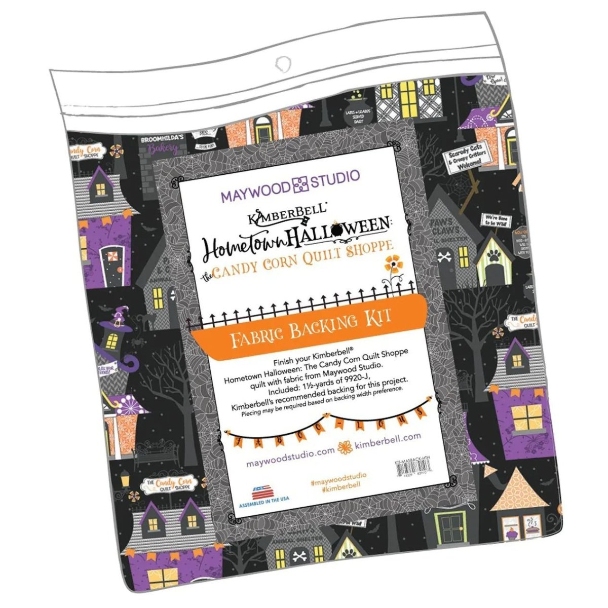 Complete Candy Corn Quilt Shoppe Kit by Kimberbell - Choose Sewing or Embroidery option -KID-727-1253-HTH-BKG-THRD-2 - Justin Fabric!