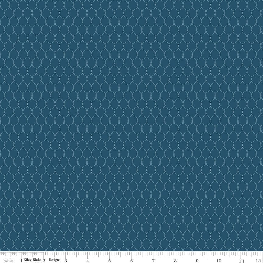 Country Life Chicken Wire Night Yardage by Jennifer Long for Riley Blake Designs Pre-order -C13797-NIGHT-1 - Justin Fabric!