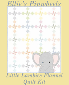 Ellie's Pinwheels Quilt Kit featuring Little Lambies Woolies Flannel by Bonnie Sullivan -KIT-MASELP - Justin Fabric!