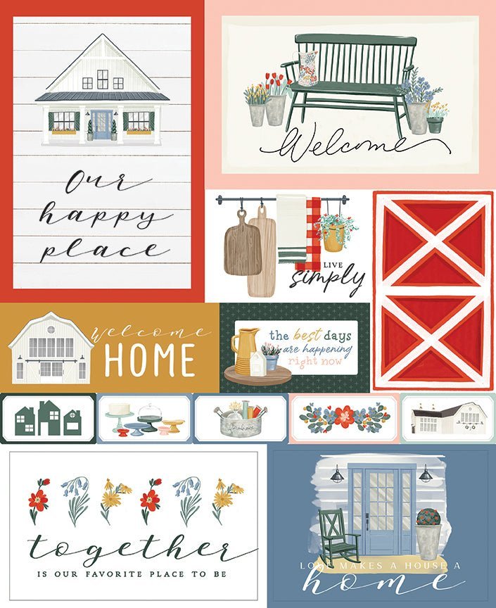 Farmhouse Summer Panel by Echo Park Paper Co for Riley Blake Designs -P13636-PANEL - Justin Fabric!